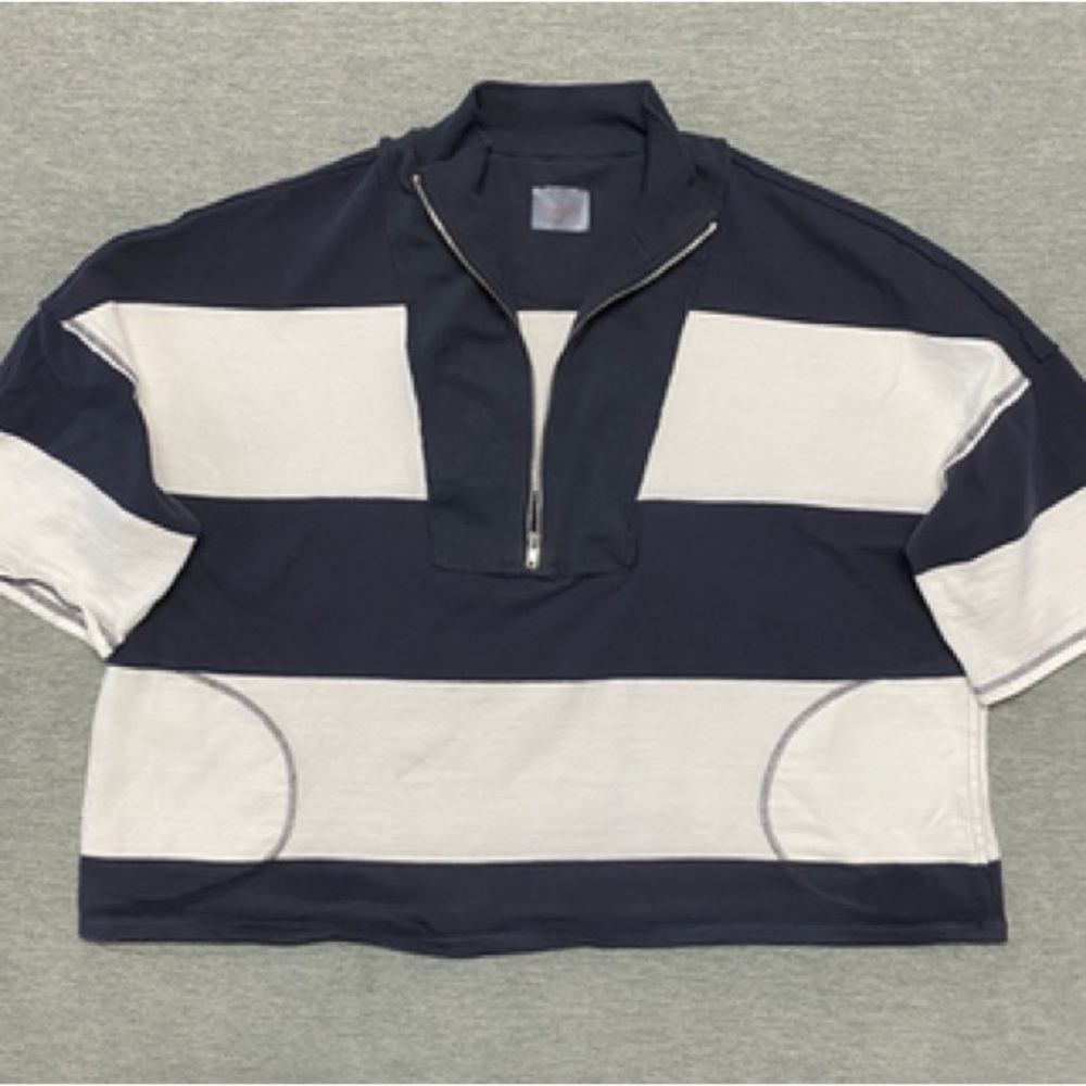 FREE PEOPLE retro rugby set NAVY/WHITE - Picture 6 of 6
